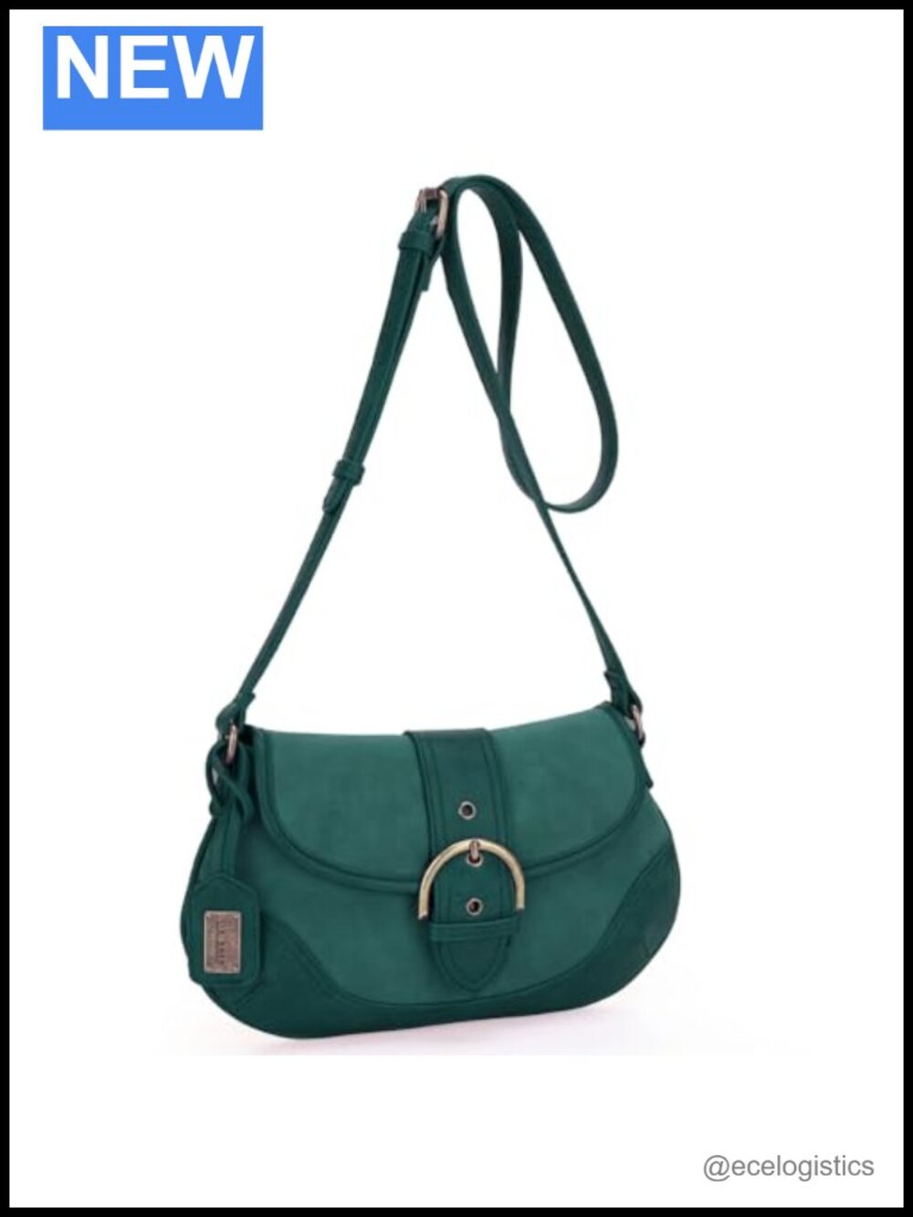 Vegan Leather Faux Suede Crossbody Purse Adjustable Strap Interior Pockets